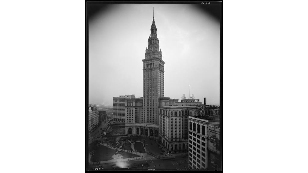 Front of Terminal Tower, ca. 1920-ca. 1950.