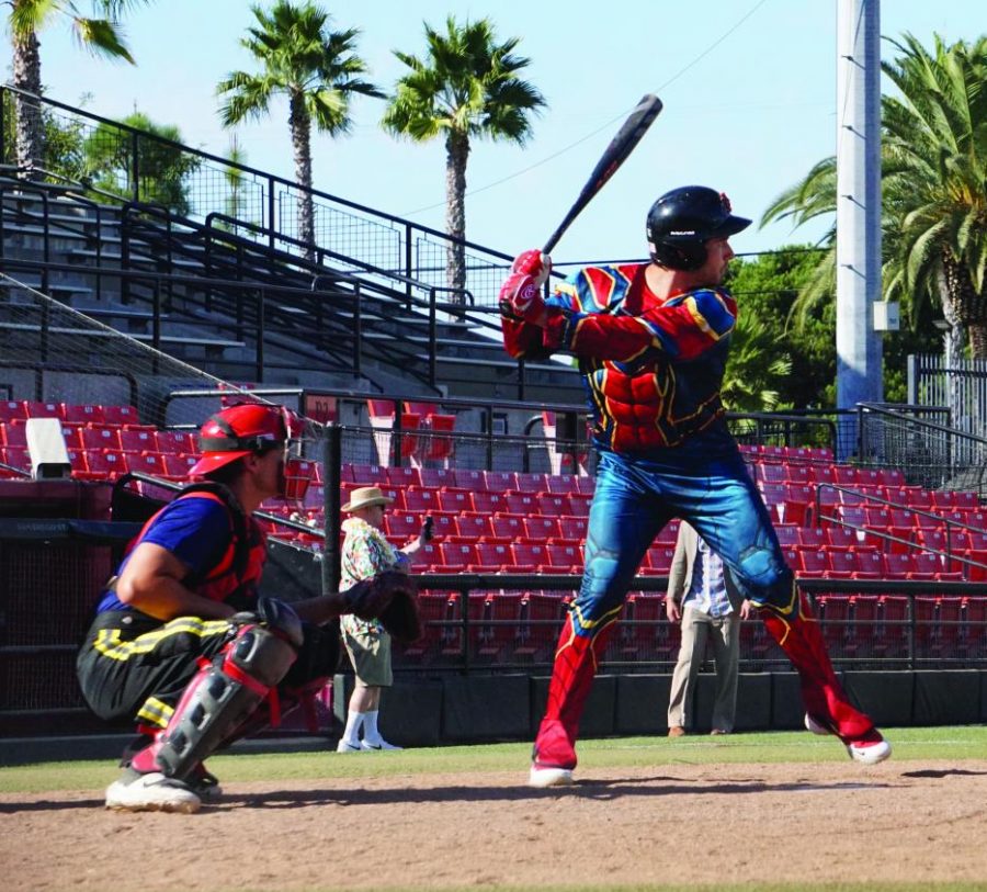 Baseball switches from uniforms to costumes in annual Halloween game – The  Daily Aztec